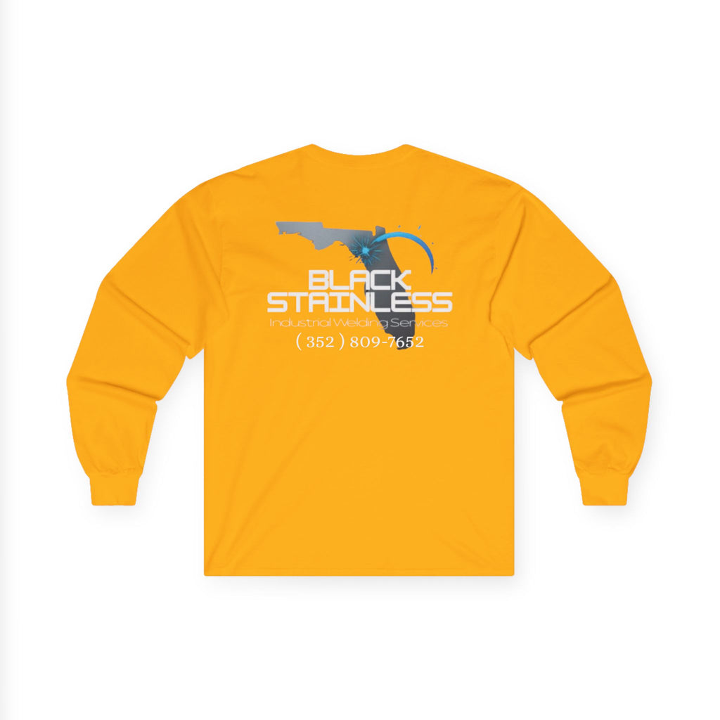 Two logo - Black Stainless Long Sleeve Tee — Industrial Welding Services